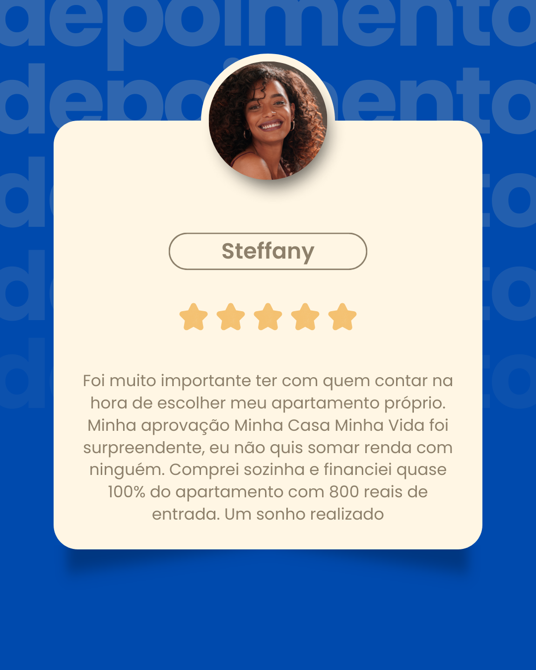 Post Instagram Depoimento de Clientes Feedback Moderno Marrom.png