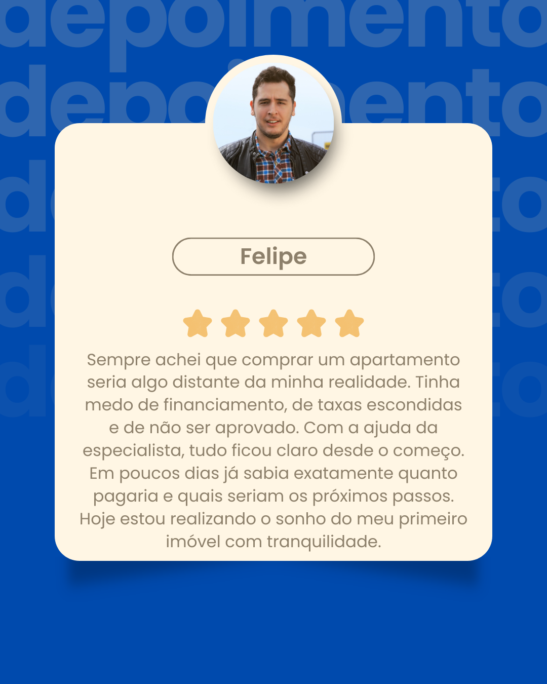 Post Instagram Depoimento de Clientes Feedback Moderno Marrom (2).png